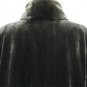 LADIES BLACK SHEARED US MINK STROLLER WITH LONG HAIR MINK TRIM - DND103 (SIZE XL)