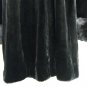 LADIES BLACK SHEARED US MINK STROLLER WITH LONG HAIR MINK TRIM - DND103 (SIZE XL)