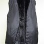 LADIES BLACK SHEARED US MINK STROLLER WITH LONG HAIR MINK TRIM - DND103 (SIZE XL)