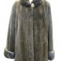 LADIES DYED BROWN SHEARED US MINK JACKET - 56917 (SIZE 10)