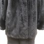 LADIES BLACK SHEARED US MINK STROLLER WITH CHINCHILLA COLLAR - 56919 (SIZE 6)