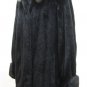 LADIES BLACK SHEARED US MINK STROLLER WITH CHINCHILLA COLLAR - 56919 (SIZE 6)