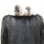 LADIES BLACK SHEARED US MINK STROLLER WITH CHINCHILLA COLLAR - 56919 (SIZE 6)