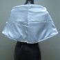 LADIES WHITE MINK SCARF/WRAP WITH FRINGE AT FRONT CLOSING -65608 (SIZE M)