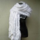 LADIES WHITE FINLAND FOX SCARF TRIM W/LACE - 65602 (SIZE M)