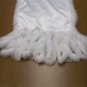 LADIES WHITE FINLAND FOX SCARF TRIM W/LACE - 65602 (SIZE M)