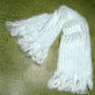 LADIES WHITE FINLAND FOX SCARF TRIM W/LACE - 65602 (SIZE M)