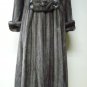 CHIC LADIES MILITARY BLUE IRIS MINK LONG COAT-32985(M)
