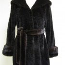 BROWN DYED LASER CUT HI - LO MINK STROLLER-53451(SZ M)