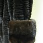 BROWN DYED LASER CUT HI - LO MINK STROLLER-53451(SZ M)