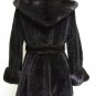 BROWN DYED LASER CUT HI - LO MINK STROLLER-53451(SZ M)
