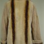 LADIES WHISKEY PLUCKED MINK JACKET W/ STRIPE- 44911 (SIZE M =44)