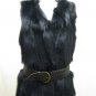 LADIES STUNNING CHIC REVERSIBLE BLACK FOX VEST - 63285 (SZ M & L)
