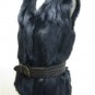 LADIES STUNNING CHIC REVERSIBLE BLACK FOX VEST - 63285 (SZ M & L)