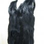 LADIES STUNNING CHIC REVERSIBLE BLACK FOX VEST - 63285 (SZ M & L)