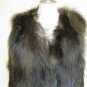 LADIES STUNNING CHIC REVERSIBLE NATURAL SILVER FOX VEST - 63283 (SZ M & L)