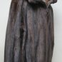 MENS ZIP UP MAHOGANY MINK JKT W/CHINCHILLA TRIM-58712(SIZE 50)