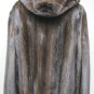 MENS ZIP UP MAHOGANY MINK JKT W/CHINCHILLA TRIM-58712(SIZE 50)