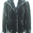 LADIES BLACK MINK HAIR UP JACKET - 33988(o) SIZE M = SIZE 42