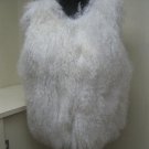 STUNNING CUTE JUNIOR WHITE COL TIBET(LAMB) FASHION VEST - 65550(o)