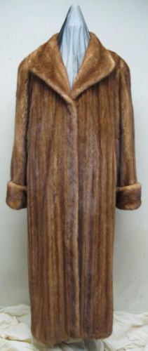 LADIES MAMA WHISKEY US MINK LET OUT LONG COAT- 65363(o) SIZE 40