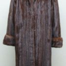 LADIES DYED DARK WHISKY FEMALE MINK LETOUT L/COAT TURN UP CUFF -9905061(SIZE 12)
