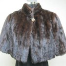 LADIES MAHOUS MINK CUTE HOLMES CAPE WITH PRINTED LINING  - 67185 (SIZE F)