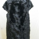 LADIES DYED BLACK SQUIRREL SOS LONG VEST-63955(o) (SIZE 55 = SIZE M)