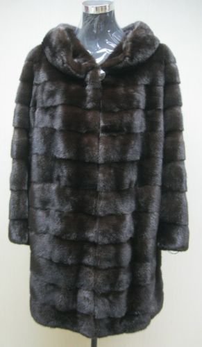 LADIES BLACKGAMA MINK DOUBLE DROP COLLAR  JACKET - 65991(o) SIZE 55 = M