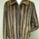 MENS NATURAL MUSKRAT SEMI ZIP UP BOMBER JACKET 64114- SZ 3XL