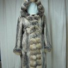 LADIES OPOSSUM HOODIE STROLLER TRIM WITH RED FOX - 63193(o) SIZE M = 44