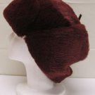RUSSIA MILITARY DYED RED PLUCKED NUTRIA HAT - 61938(o)