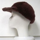UNISEX EXCELLENT WARM DYED RED PLUCKED NUTRIA BASEBALL CAP-61933(o)