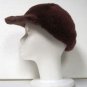 UNISEX EXCELLENT WARM DYED RED PLUCKED NUTRIA BASEBALL CAP-61933(o)