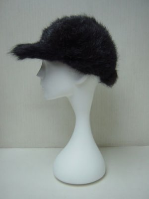 UNISEX DYED BLACK GRAY NUTRIA BASEBALL CAP - 61935(o) SIZE F