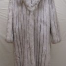 LADIES NATURAL BLUE FOX LONG COAT - 59447 (SIZE L)