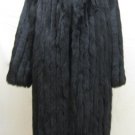 LADIES MAMA SIZE DYED BLACK FOX COAT - 59446(o)  SIZE 2XL