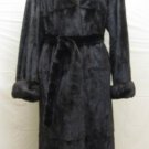 LADIES NATURE GLAMA FEMALE US MINK HOODIE LONG COAT - 48939(SZ 12)