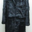 LADIES BLK FRENCH RABBIT 1 TO 3 ZIP OFF JKT/STROLLER/COAT-66200 (size 12)