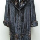 UNIQUE LADIES MAHOGANY MINK COAT +APPLIQUE-35450(M)