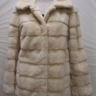 LADIES DYED YELLOW PLUCKED MINK JACKET-42537(o) SIZE 55 = SIZE M