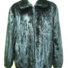 MENS BIG & TALL BLACK MINK BOMBER ZIP UP JACKET-66259(o)  SIZE 2XL