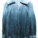 LADIES DEGRADE BLUE PLUCKED MINK JKT -42535(o)  SIZE 55 = SIZE M