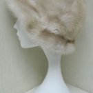 LADIES CUTE BEIGE  FANCY  MINK HAT - 115