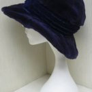 LADIES CUTE PURPLE BLUE FANCY SHEARED MINK HAT WITH BRIM -109