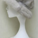 LADIES CUTE GREY FANCY MINK HAT -105