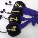 LUXURY DYED PURPLE SHEARED MINK GOLF HEAD COVER-17576