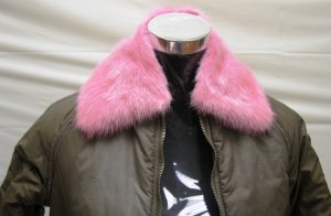 UNISEX DYED PINK MINK COLLAR - 52949(SZ F)