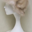 LADIES CUTE PEARL GOLD FANCY MINK HAT -102
