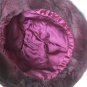 LADIES CUTE BURGUNDY FANCY SHEARED MINK HAT WITH BRIM -104